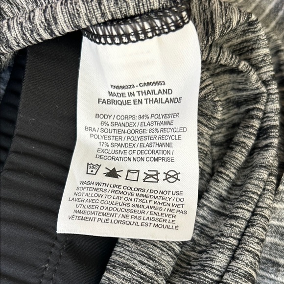 Nike Girl's Striped Black and Gray Tank Top - Picture 5 of 5